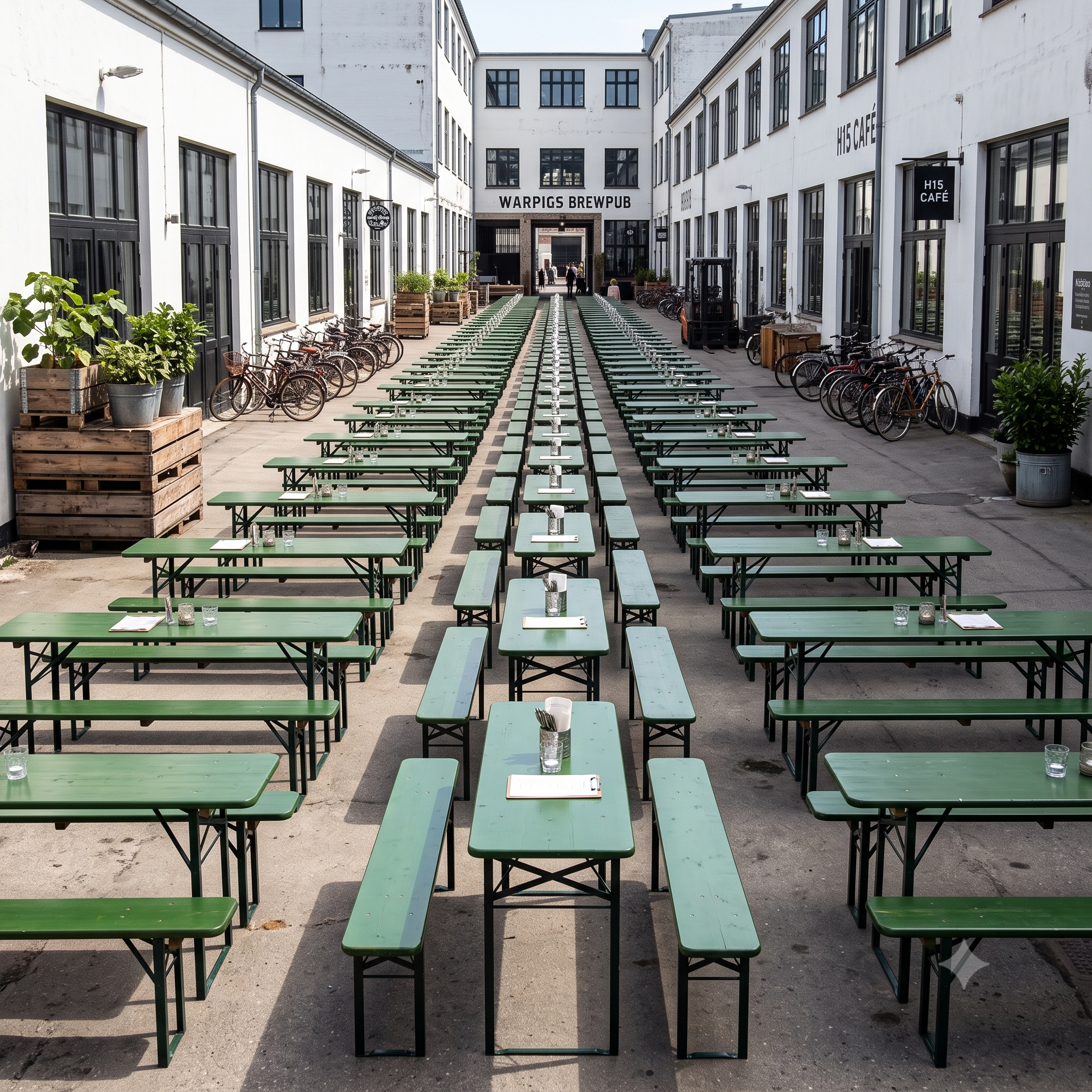 Brau Table/bench set 220x50 cm