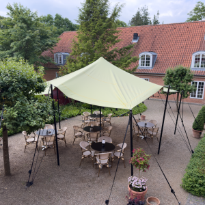 Stretch tent 6x6m - SAND - Complete