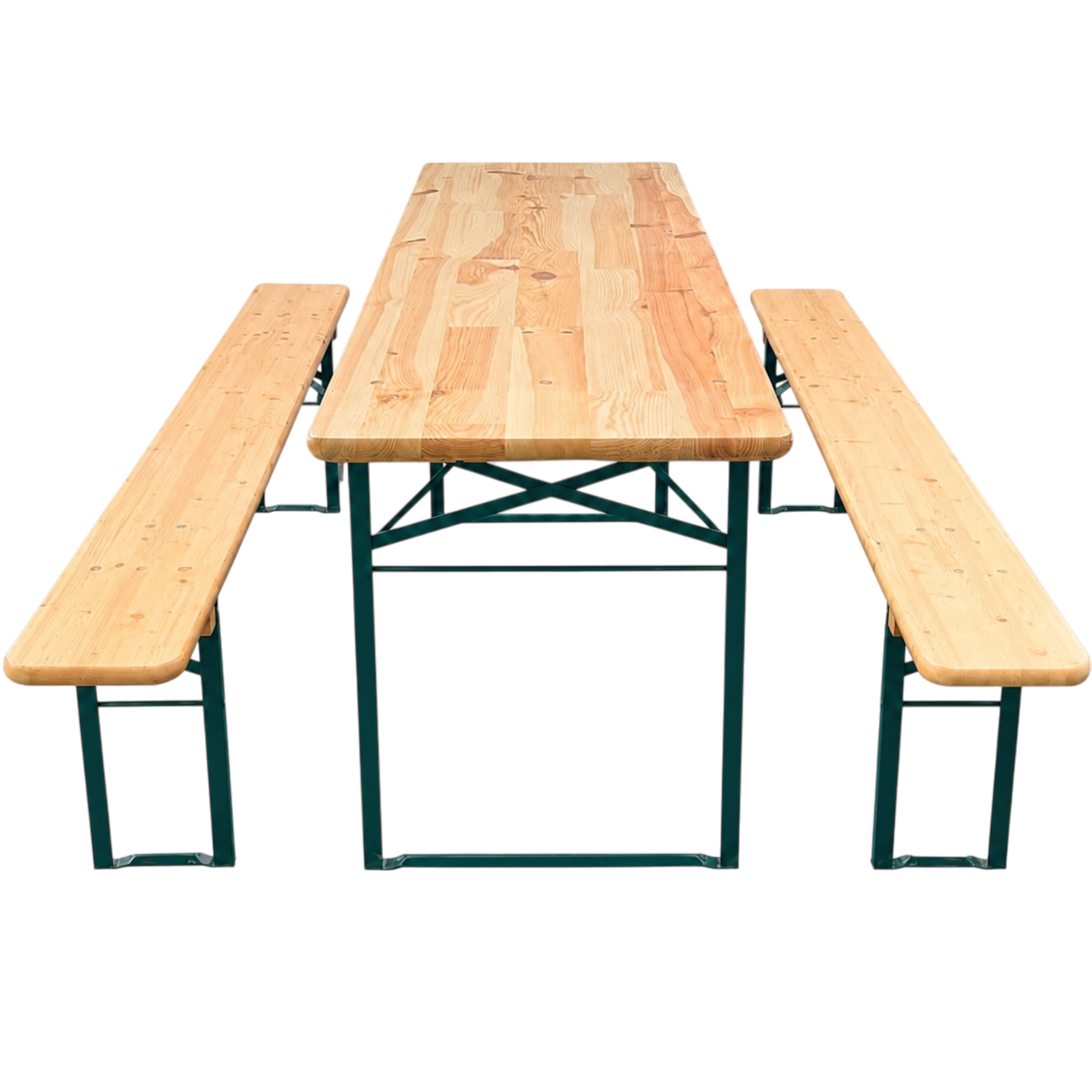 Standard table/bench set 220x67cm Natural colored