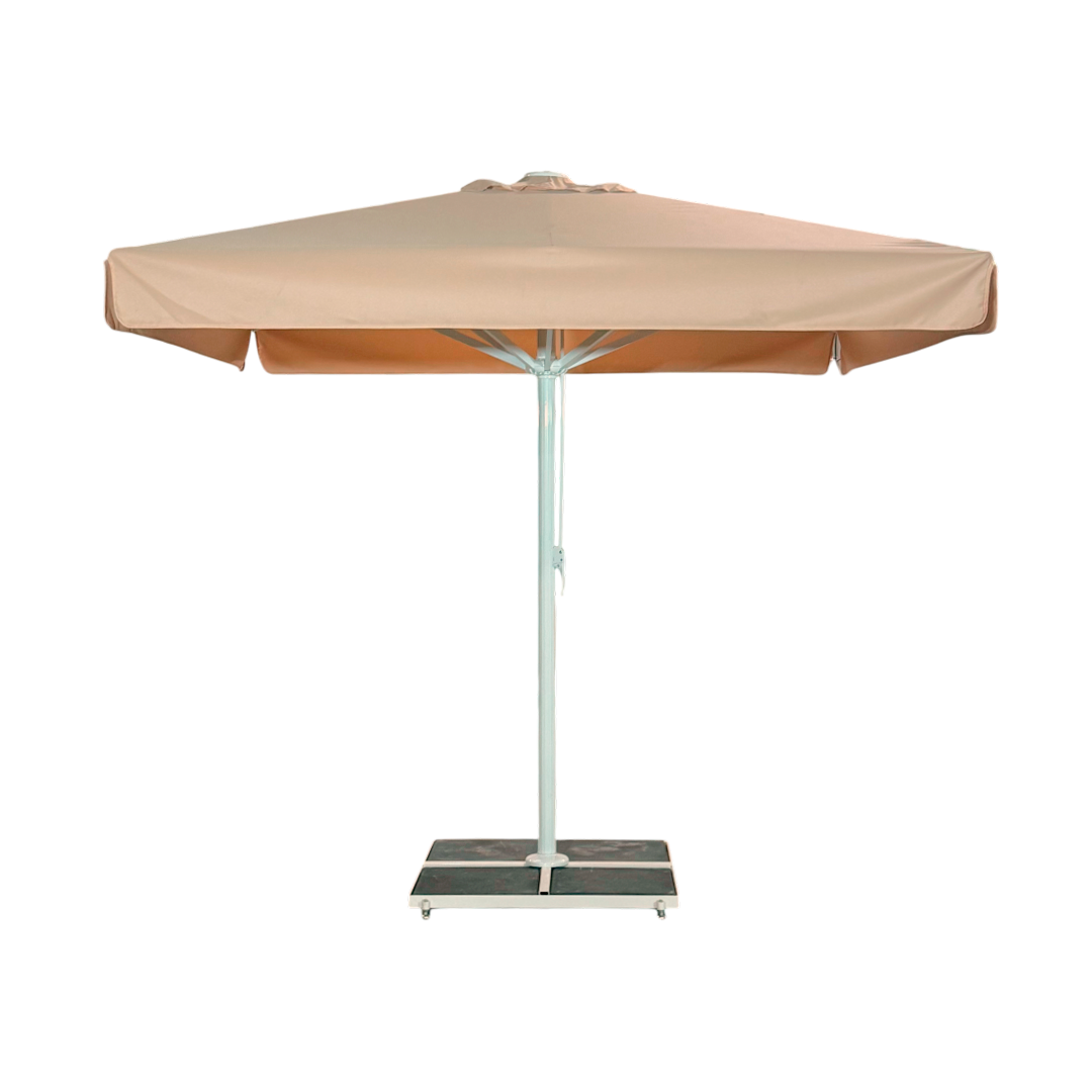 Giant parasol 3x3m complete with valance - White Frame