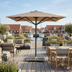 Giant parasol 3x3m complete without valance - Grey Frame
