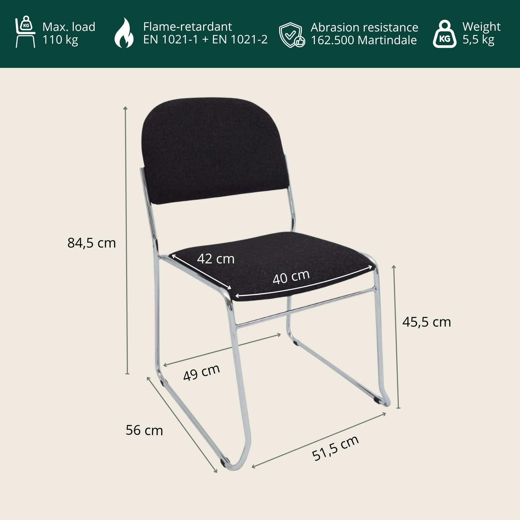 Trend chair with upholstery - Economy