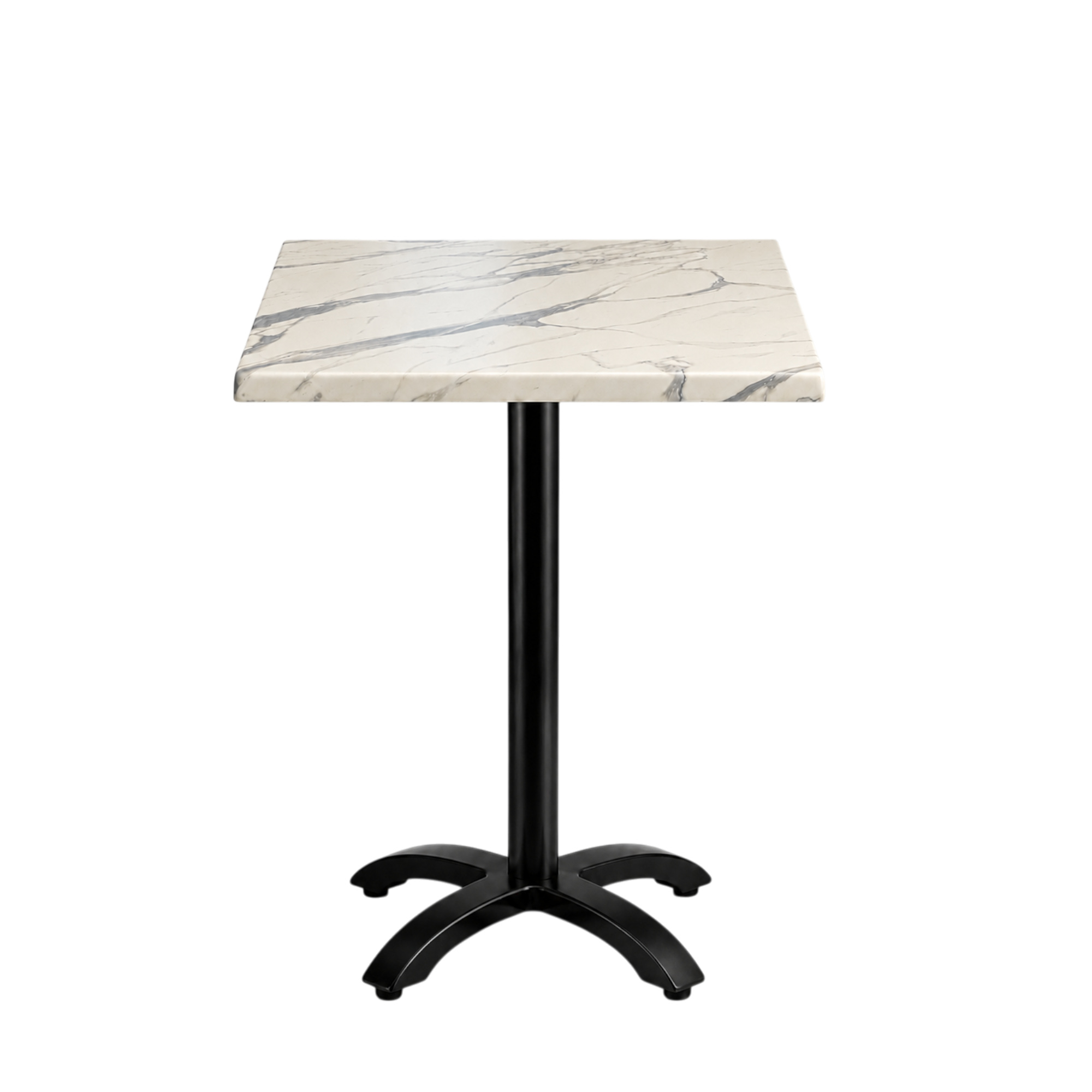 Carrara marble-look tabletop square