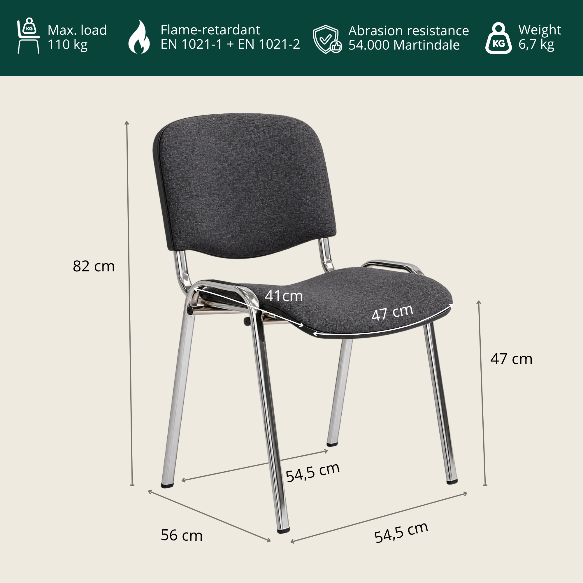 Economy Upholstered stacking chair