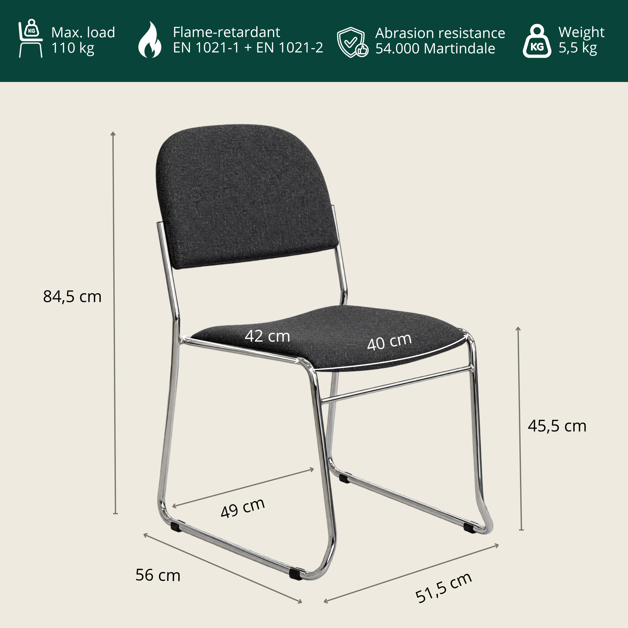 Trend chair with upholstery - Economy