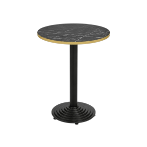 Black Pietro Grigio tabletop round Lamidur