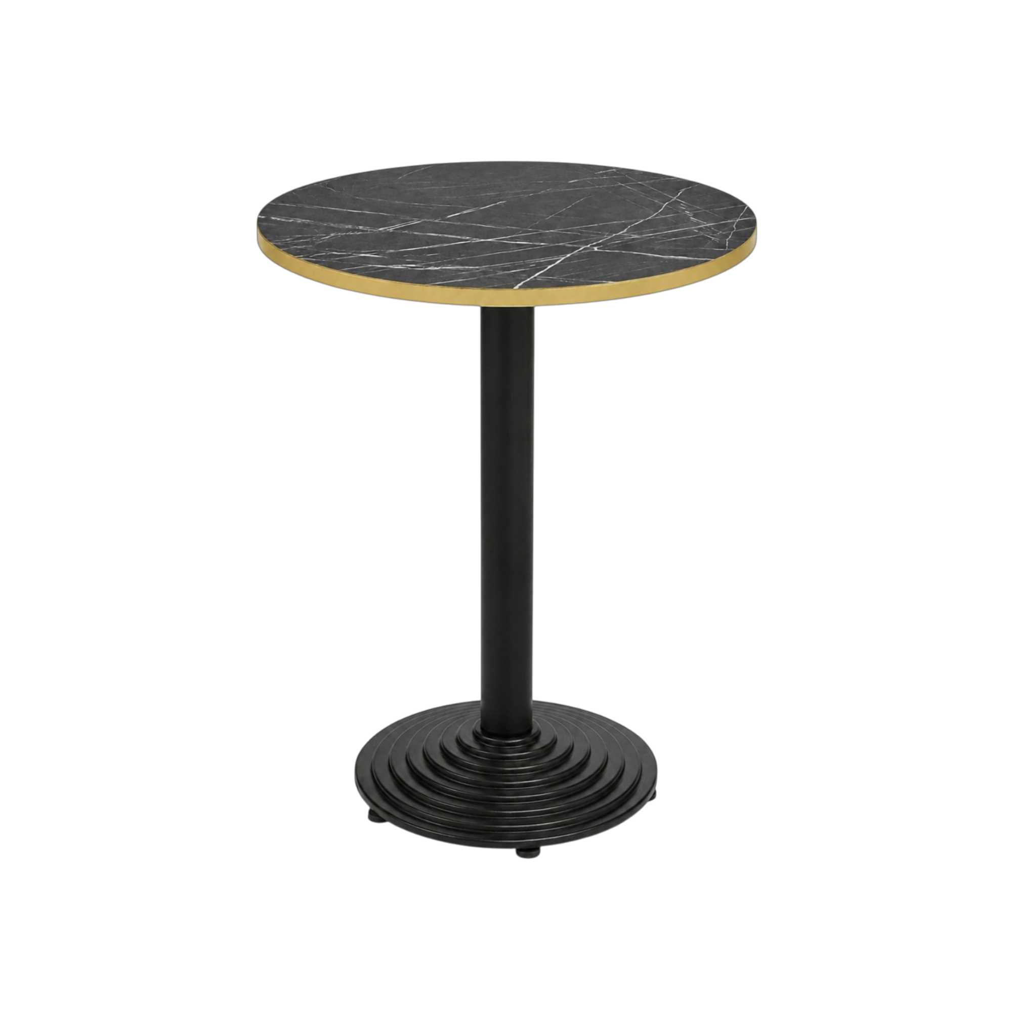Black Pietro Grigio tabletop round Lamidur