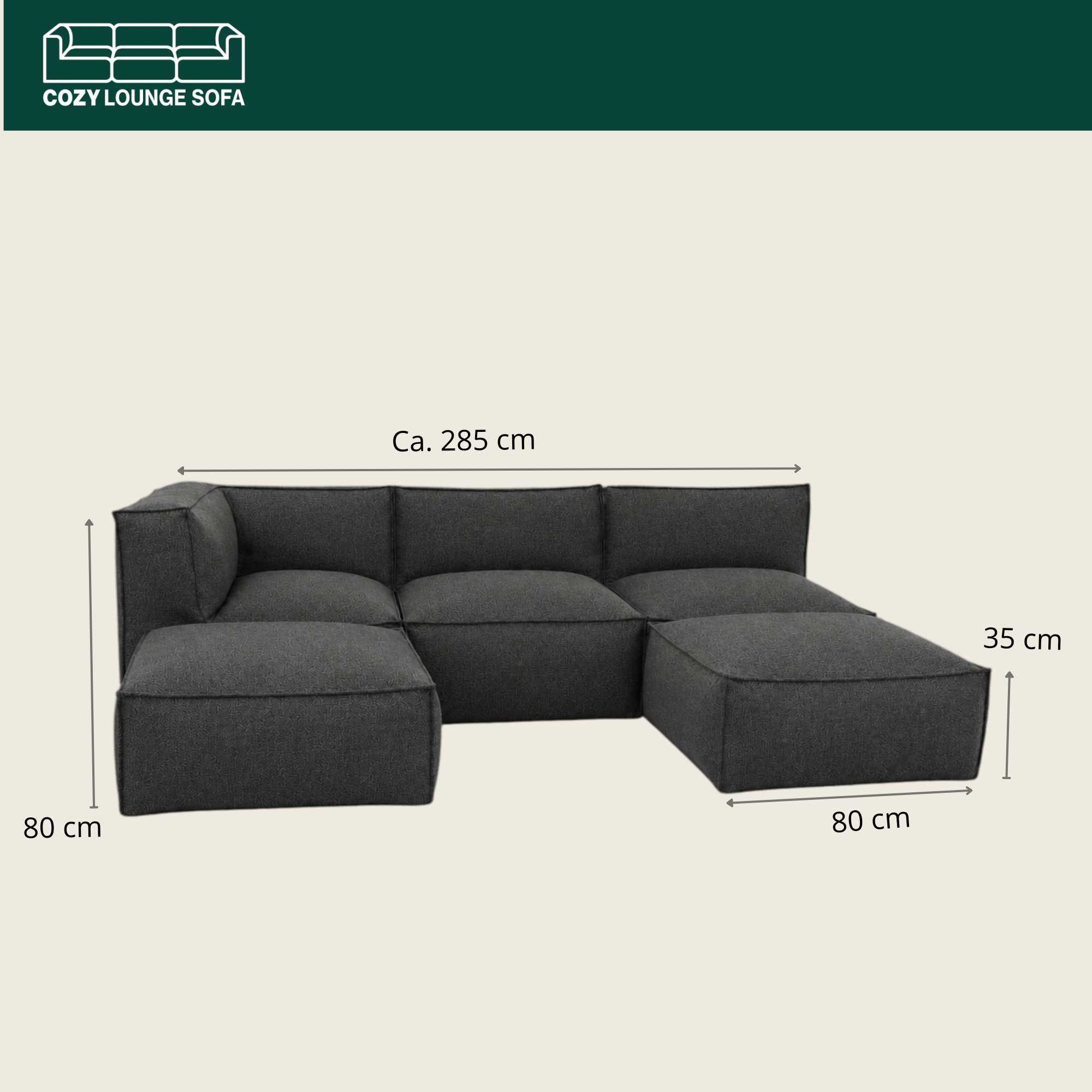 Cozy Lounge Family | Dark grey