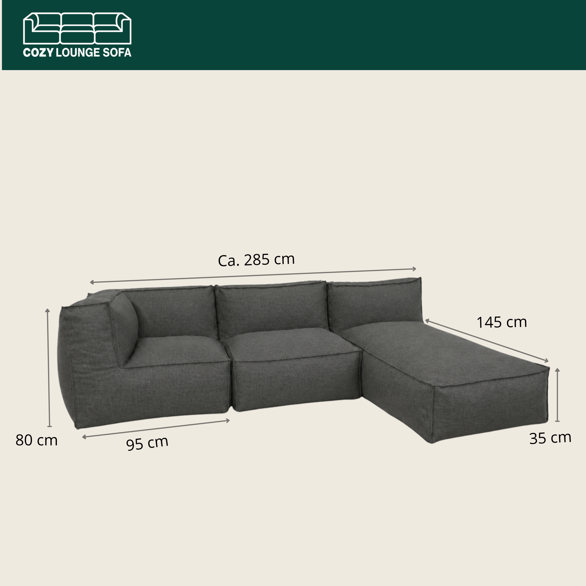 Cozy Lounge Harmony | Dark grey