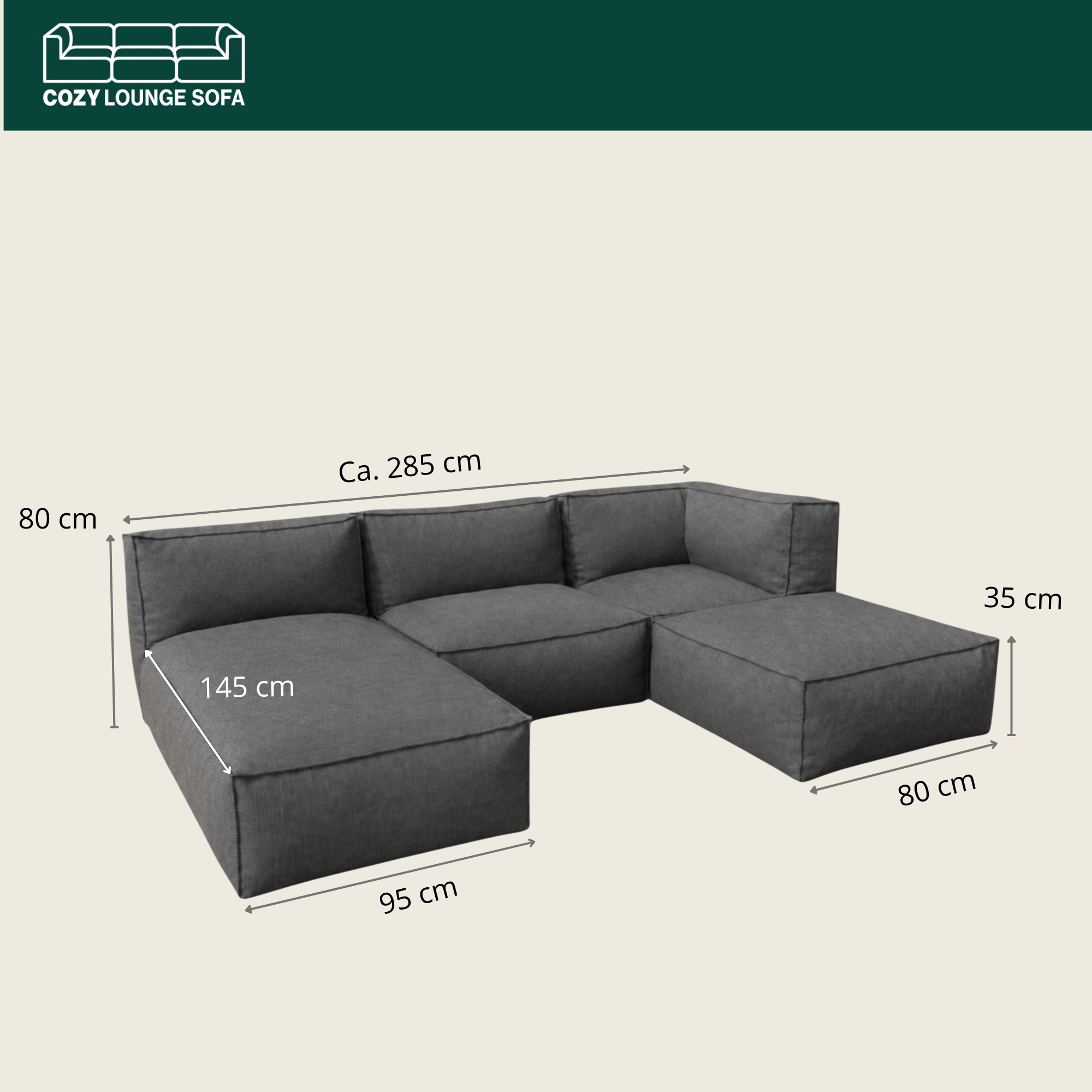 Cozy Lounge Retreat | Dark grey