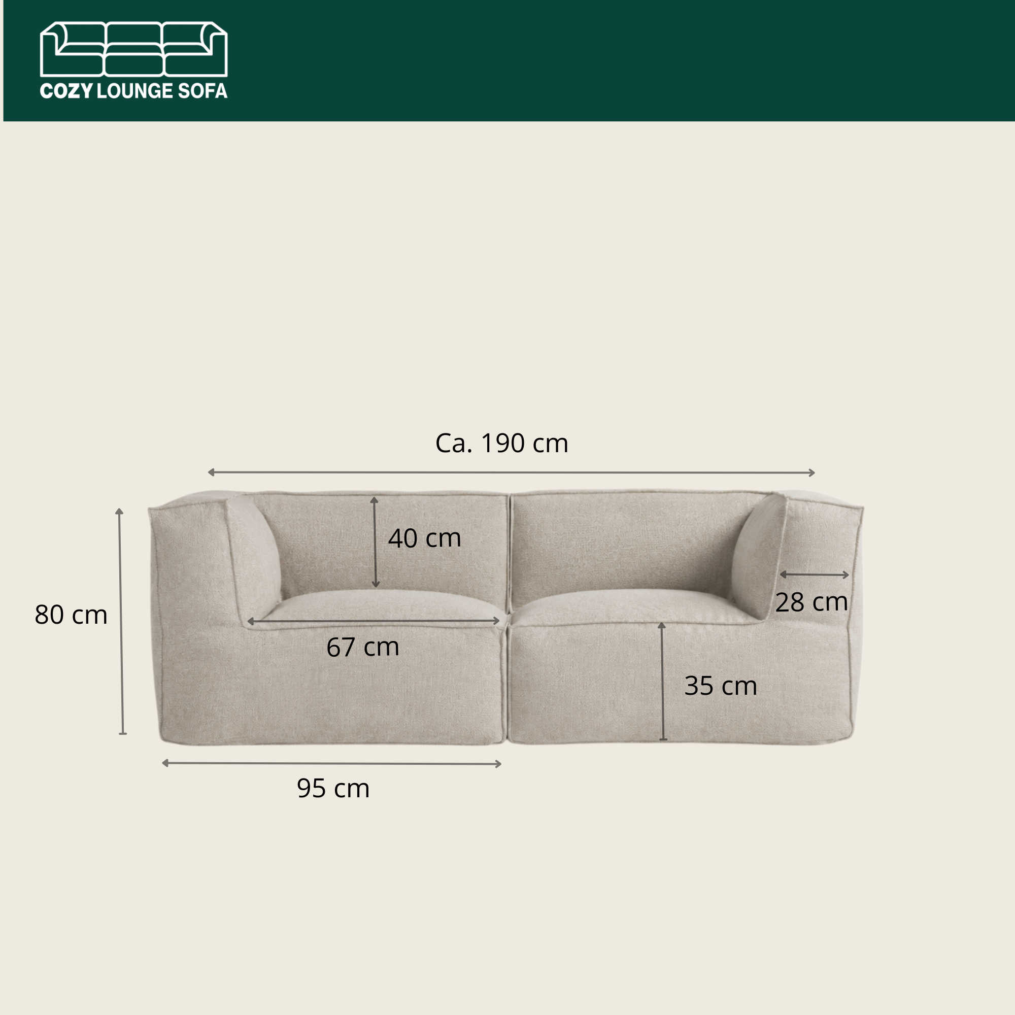 Cozy Lounge Twin | Taupe