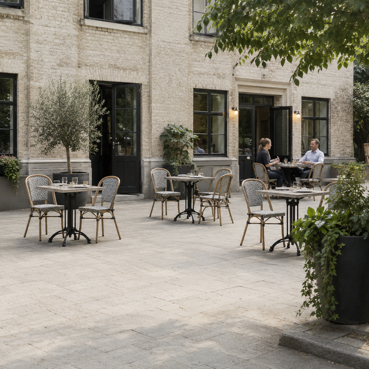 Atrium Grey tabletop square Exteriolit
