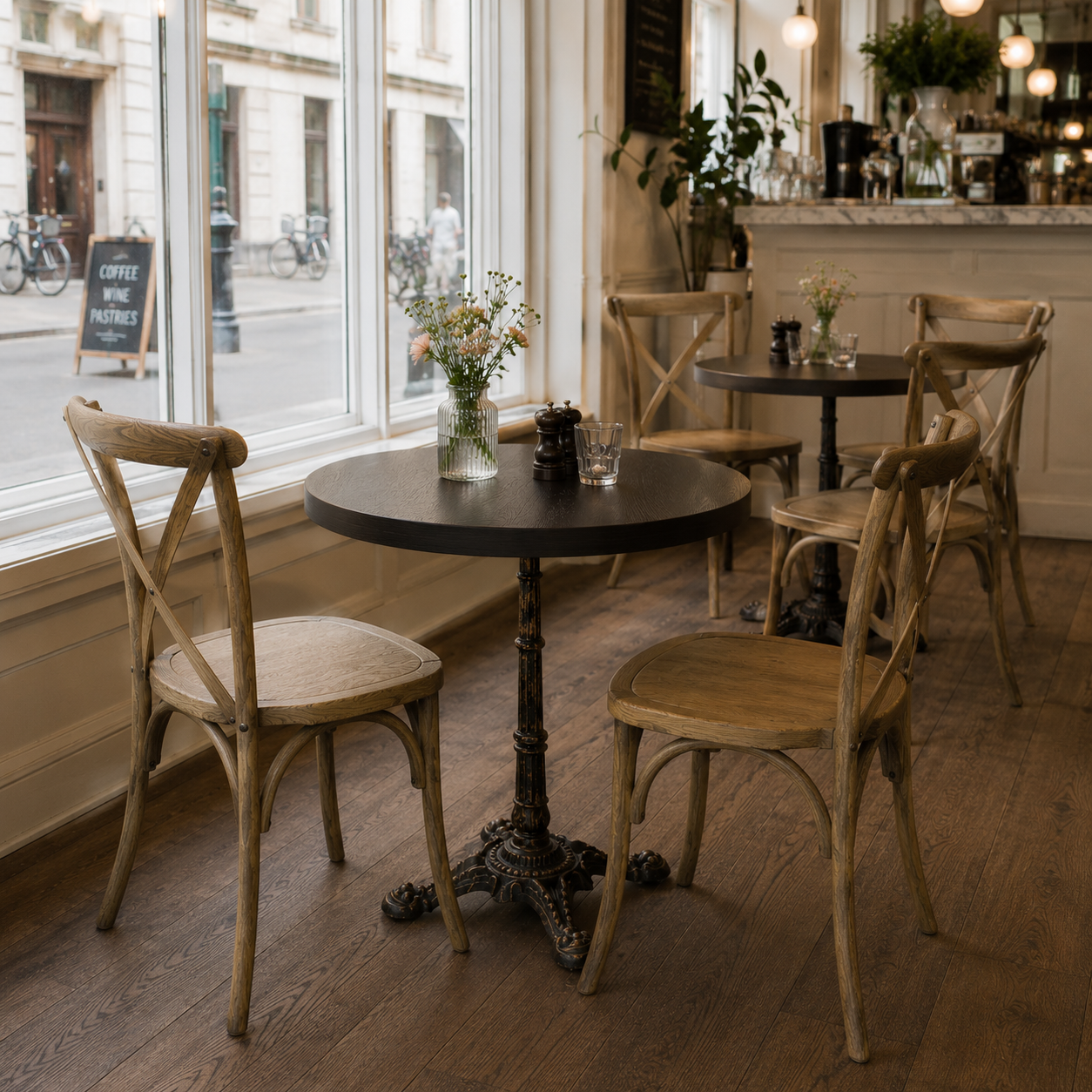 Dark Oak tabletop round DuroLight