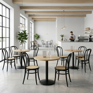 Cognac Oak tabletop round Lamidur