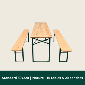 Standard table 220x50 cm Natural color
