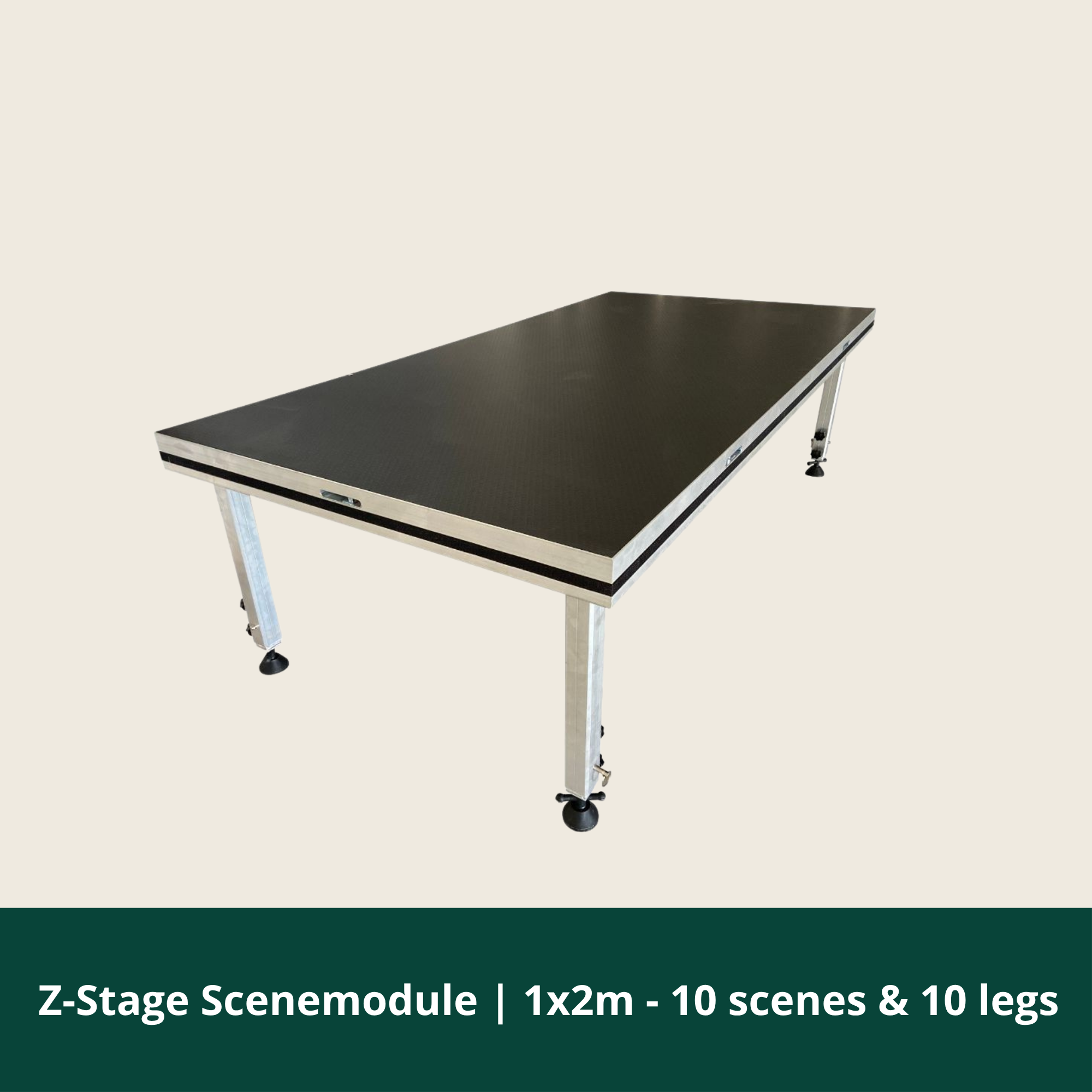 Z-Stage Stage Module | 1x2m - 10 stages and 10 legs