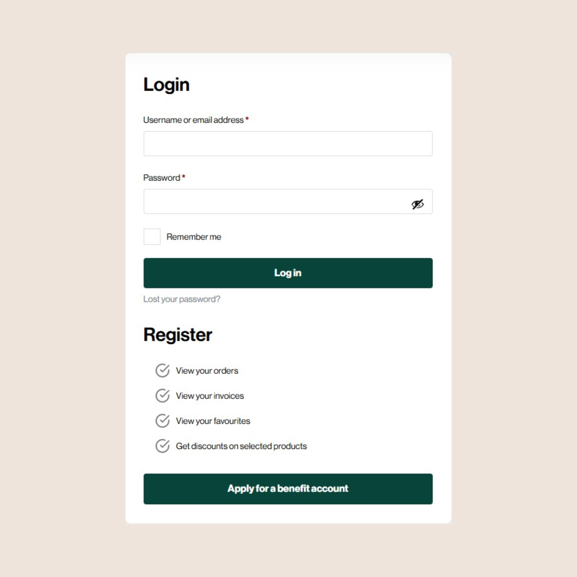 Create an account today