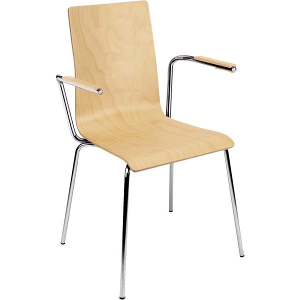 AVANT chair with armrests beech