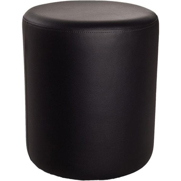 PUF Round black D38x45cm