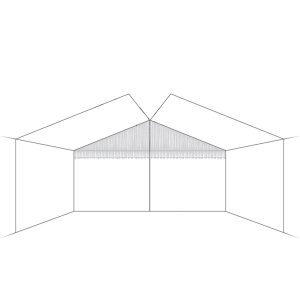 Gable triangle 6m - Waste mat including frill edge
