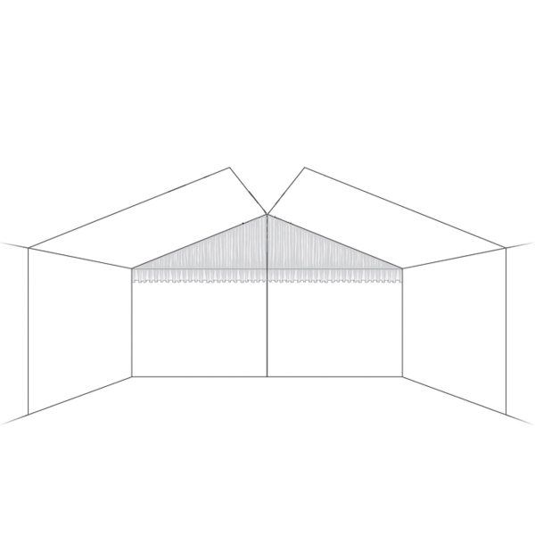 Gable triangle 6m - Waste mat including frill edge