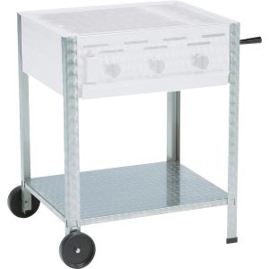 Base for gas grill with 3 burners with wheels