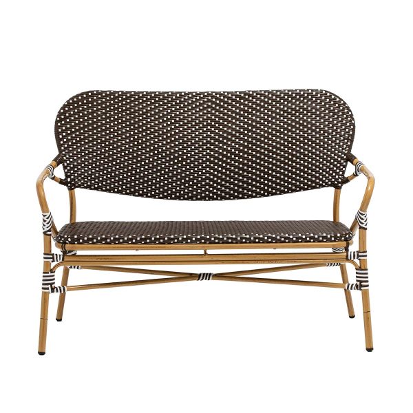 Magda - Café bench with armrests - Woven