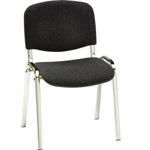 LUXURY UPHOLSTERED stacking chair - gray