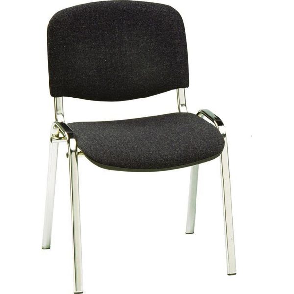 LUXURY UPHOLSTERED stacking chair - gray