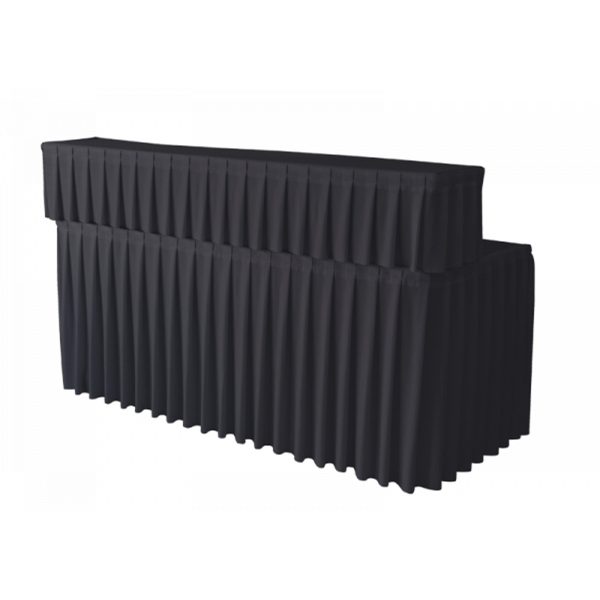 Zown Paramount pleated buffet cover - black