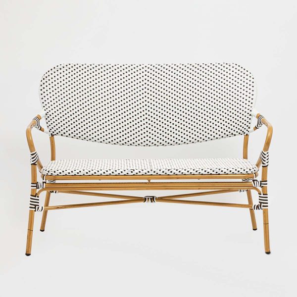 Magda - Café bench with armrests - Woven