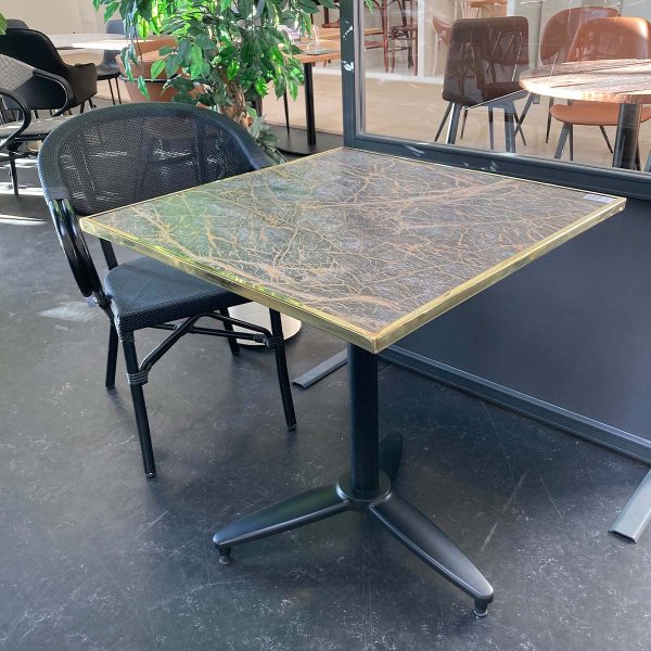 WERZALIT - Sienna tabletop brass edge square