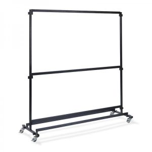 Clothing rack with wheels