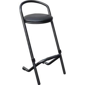 Utrecht bar stool black artificial leather with seat height 80cm