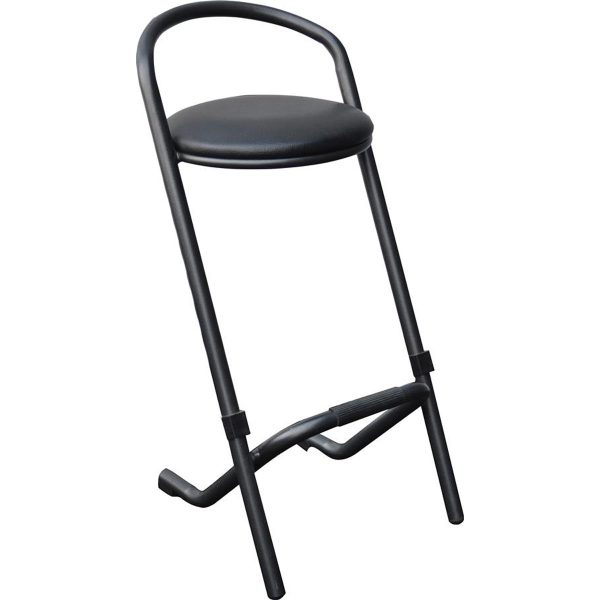 Utrecht bar stool black artificial leather with seat height 80cm