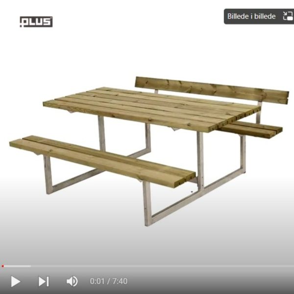Basic Table/Bench Set with 2 Backrests