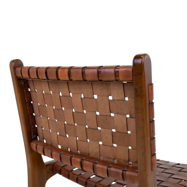 Perugia Restaurant Chair in teak with leather