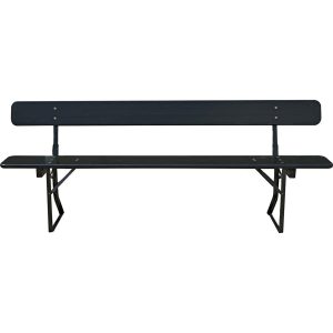 Brau Bench 220x27 cm - black with backrest
