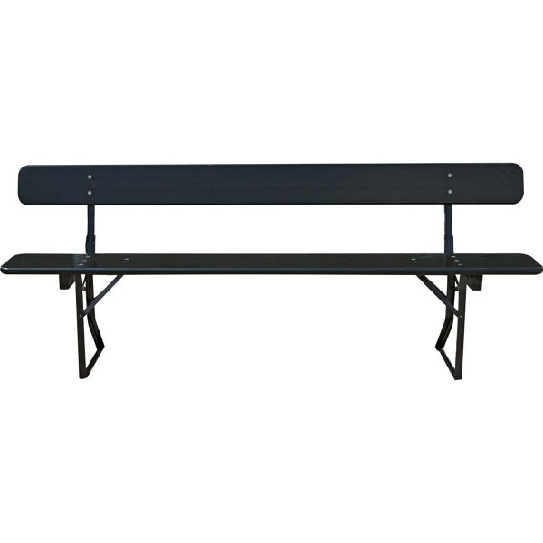 Brau Bench 220x27 cm - black with backrest