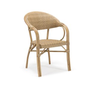 Toulouse - Café chair with armrests - wicker
