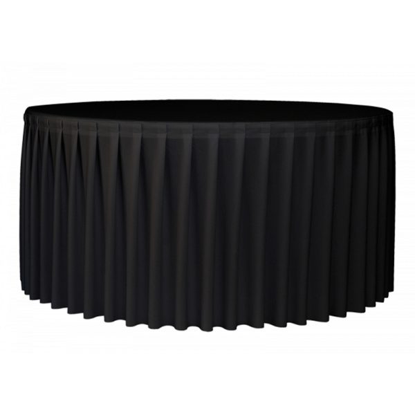 Zown Paramount pleated Ø120 tablecloth - black