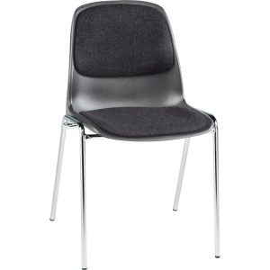 BERTRAM stacking chair with connector and cushion