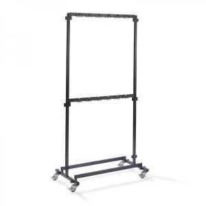 Wardrobe rack with hooks, wheels