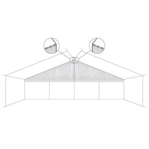 Gable triangle 12m rafted SET OF 2 PCS.