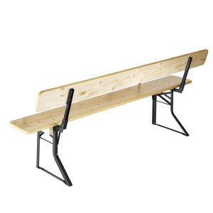 Brau bench 220x27 cm - natural with backrest