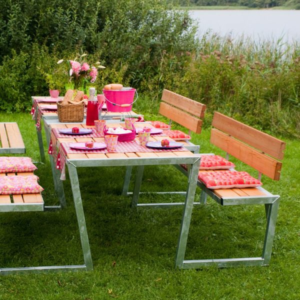 Zigma Table/Bench Set with 2 Backrests