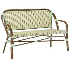 Ellis - Café bench with armrests - Woven