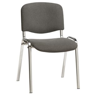 Economy Cushion Stacking Chair - Dark Gray