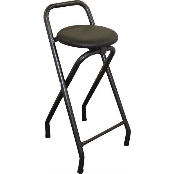 Breda bar stool black artificial leather with seat height 80cm
