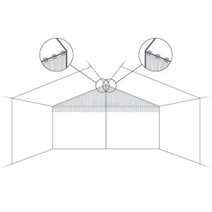 Gable triangle 6m rafted - SET OF 2 PCS